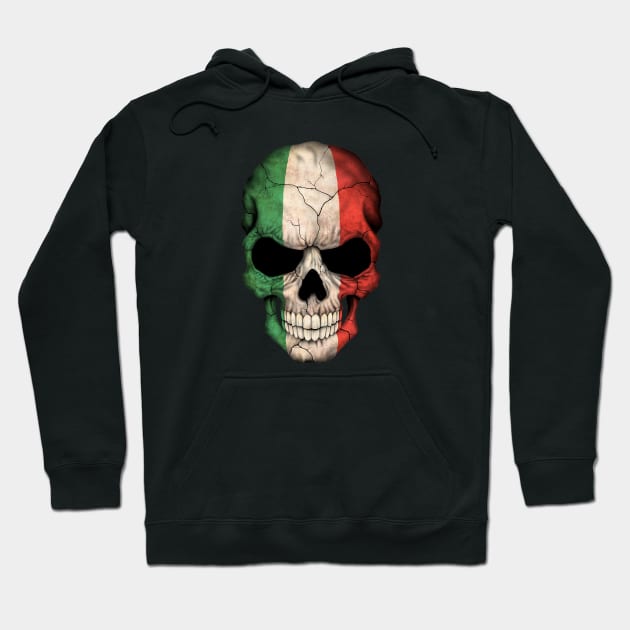 Italian Flag Skull Hoodie by jeffbartels